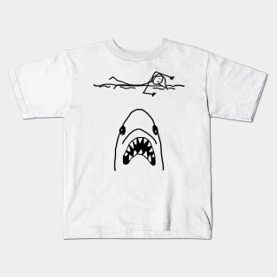 Stick Fig Shark Attack Kids T-Shirt